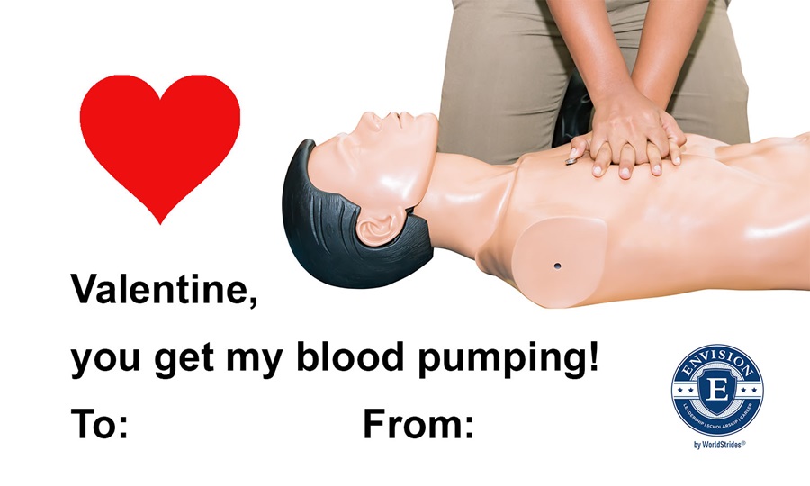 Medical Career Themed Valentine's Card