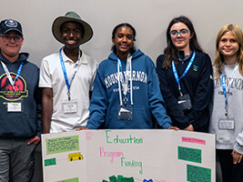 Junior National Young Leaders Conference students participating in the Voices of Change Project