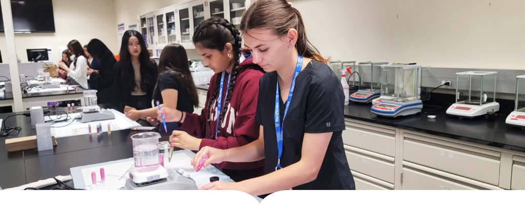 Students working in a lab