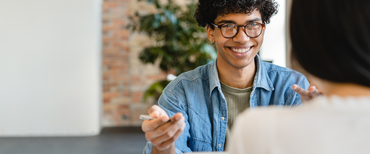 Student in interview